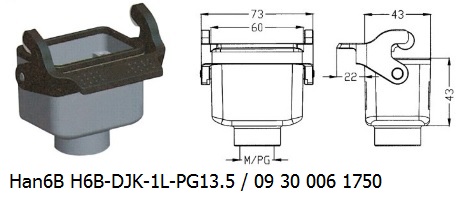 Han 6B H6B-DJK-1L-PG13.5 09 30 006 1750 Cable to cable coupler 1lever OUKERUI Harting ILME Heavy duty connector.jpg